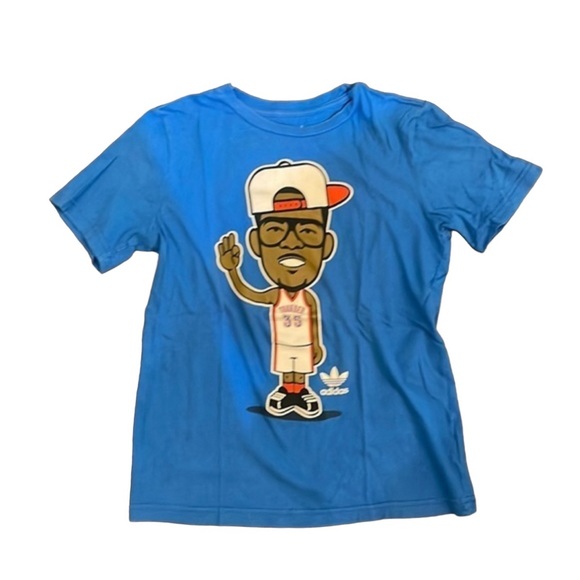 ADIDAS NBA Basketball Kevin‎ Durant Blue Short Sleeve Tee Shirt Youth LARGE - Picture 1 of 3